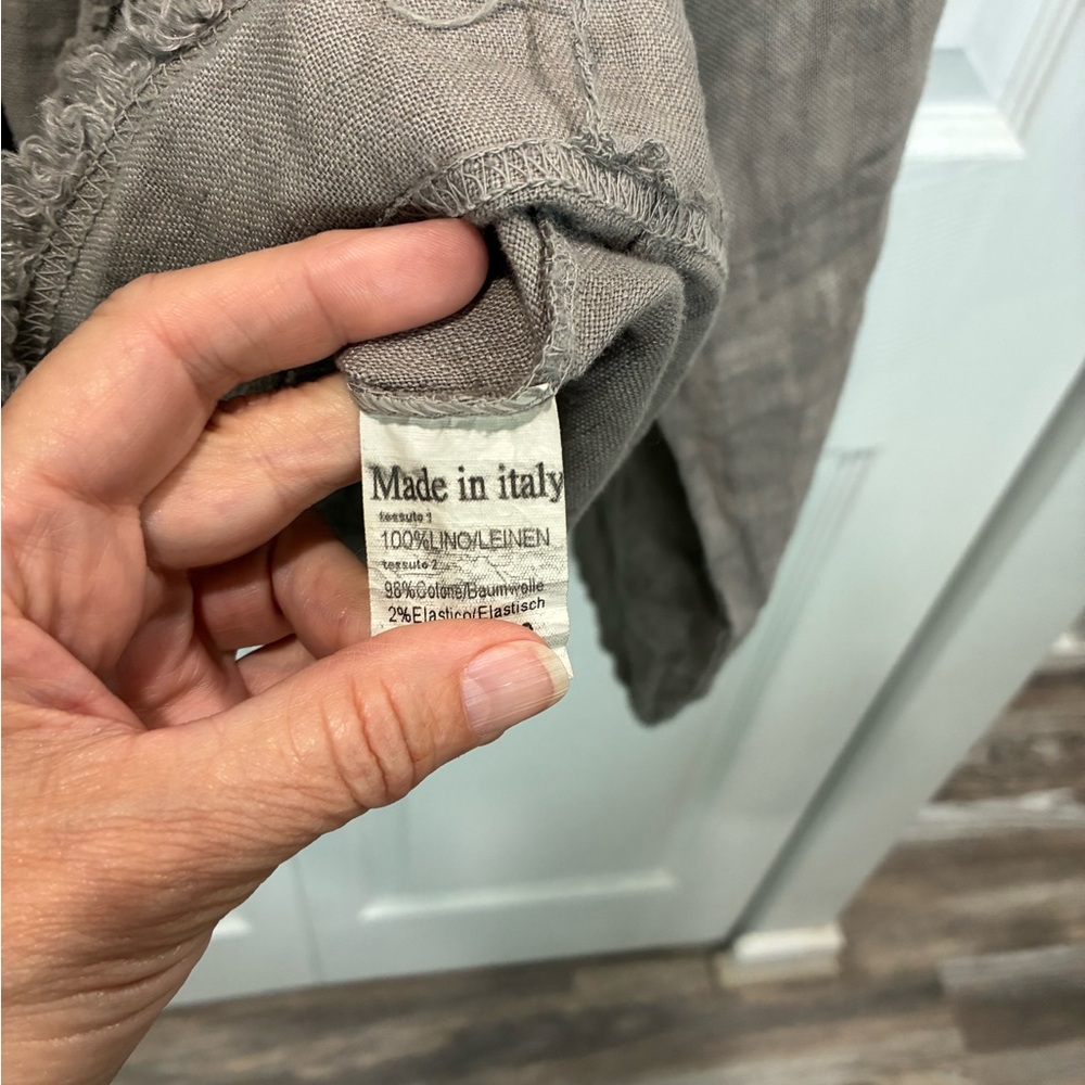 Gray Distressed Utility Jacket with Relaxed Fit - Picture 6 of 6